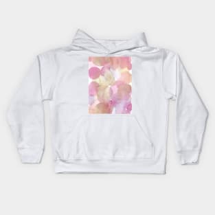 Popping Blush Bubbles  - Minimalist Abstract Watercolor Painting Kids Hoodie